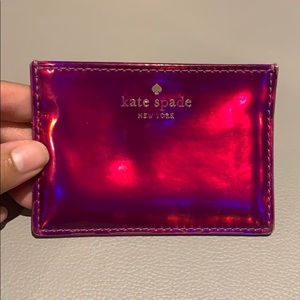 Pocket size iridescent Kate spade card hol…